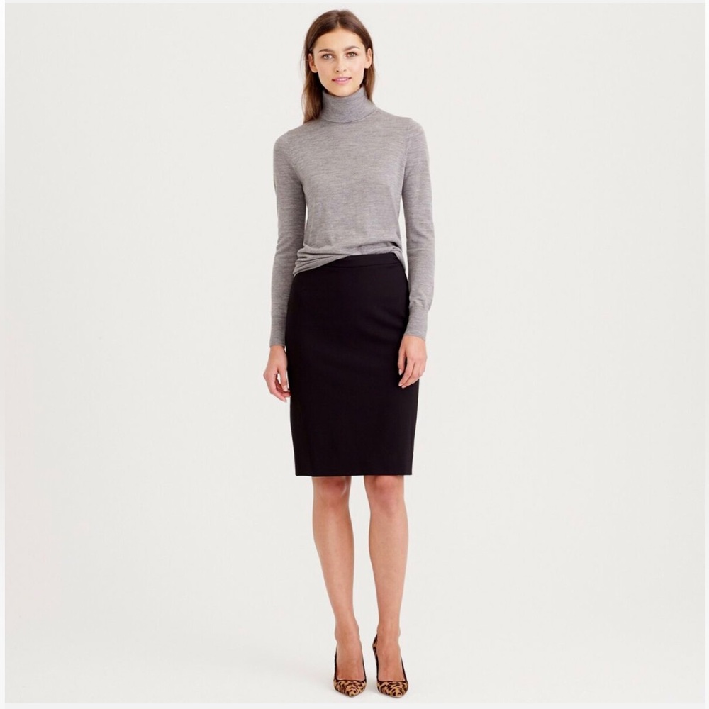 J. Crew Italian wool pencil skirt in black